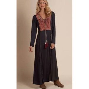 Soft Surroundings Andes Tassel Maxi Dress